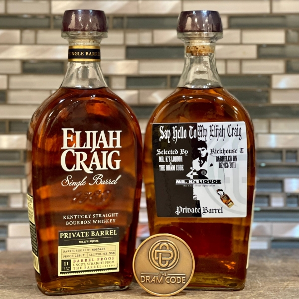 Picture of Elijah Craig Dram Code X Mr. K's Liquor Collab Store Pick