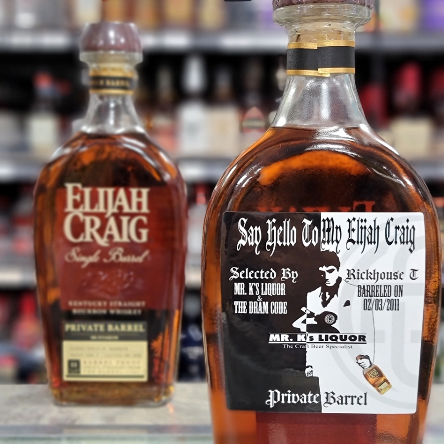 Picture of Elijah Craig Dram Code X Mr. K's Liquor Collab Store Pick